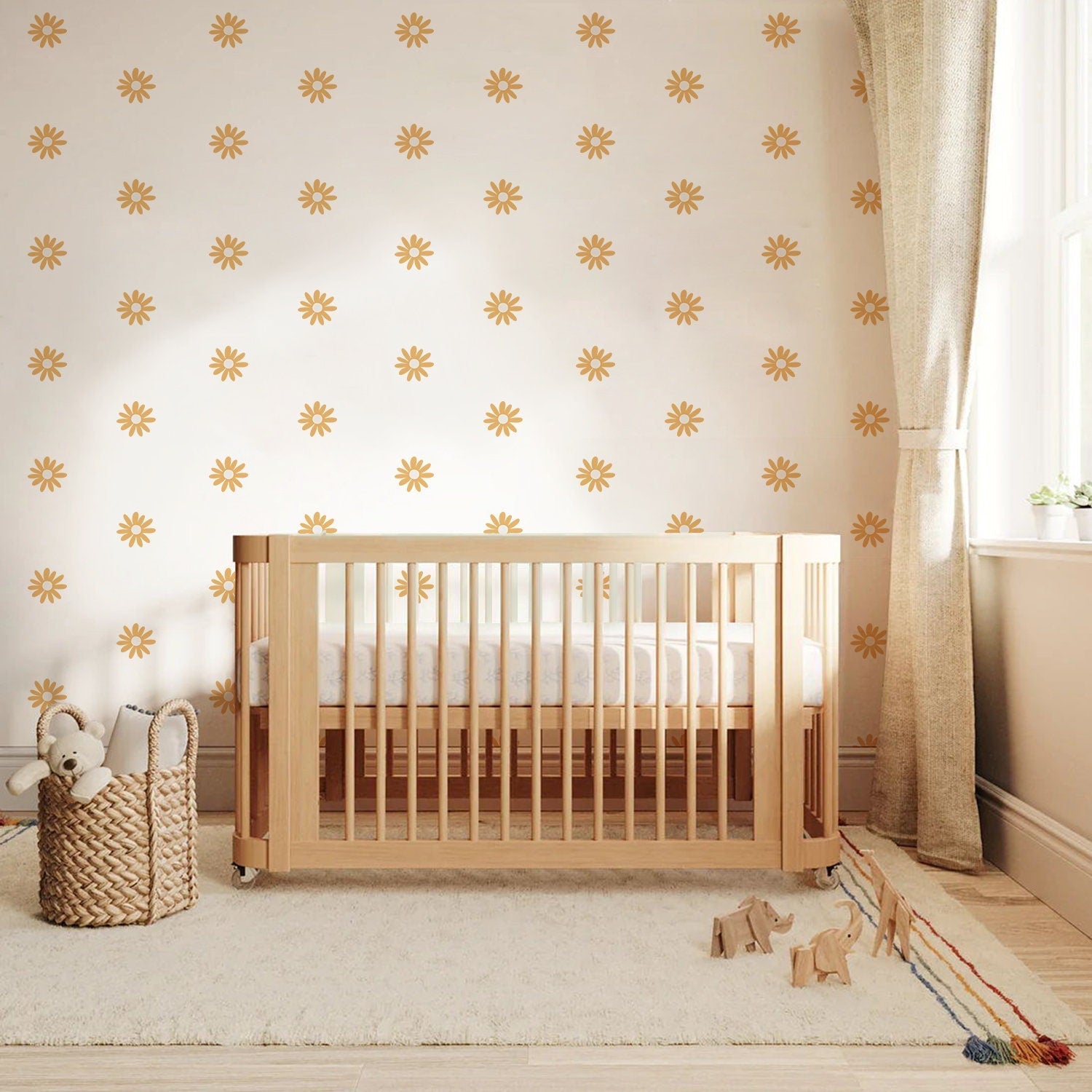 Sticker Kinderzimmer Wandaufkleber Boho Blume I Wand Deko I Wandtattoos I Babyzimmer Wand Deko I Sticker Set